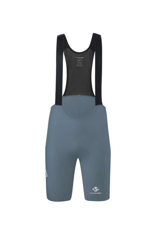 Aeroflex Men's premium pro one-piece bibshorts Fogg blue