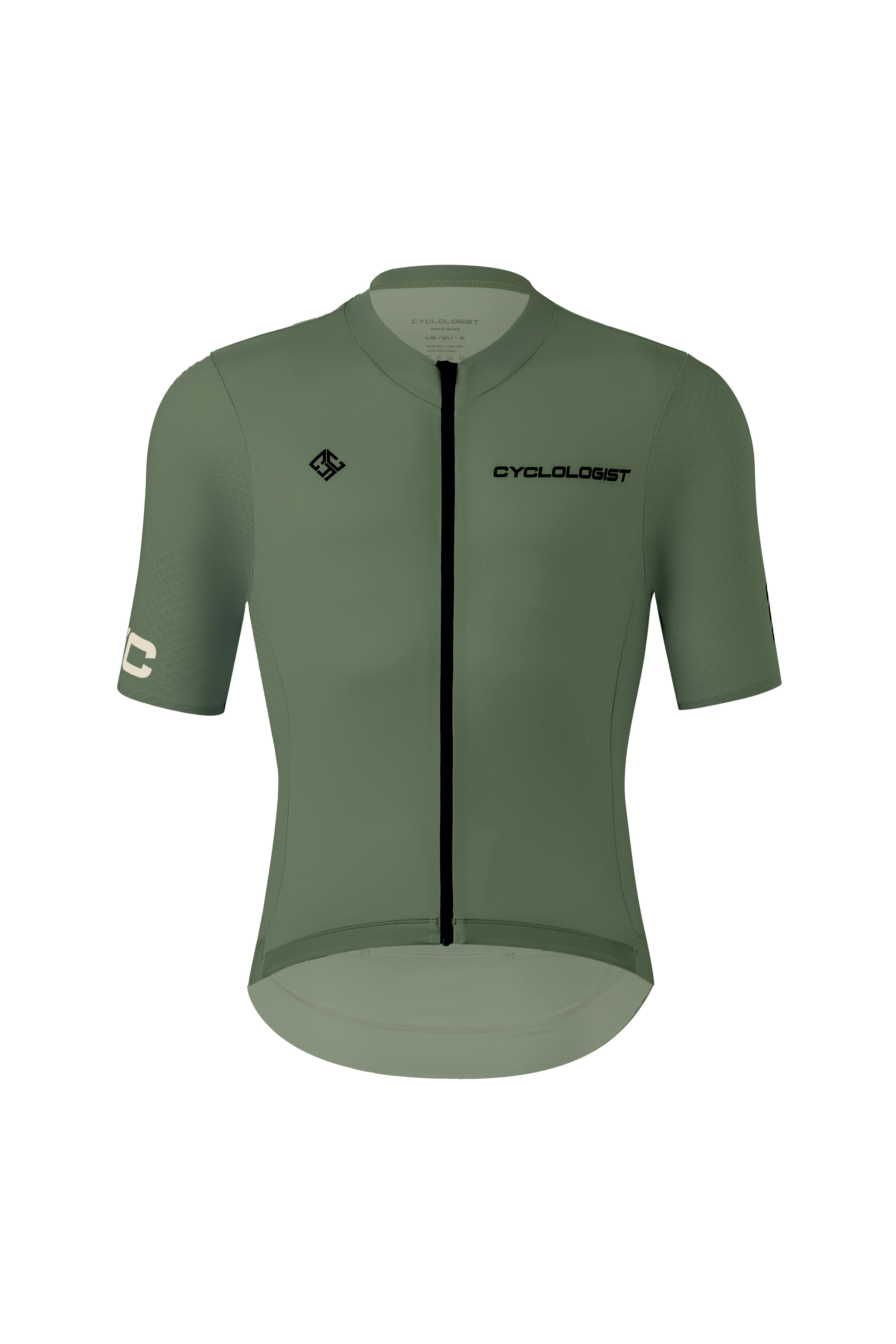 Stride unisex premium racefit cycling jersey green