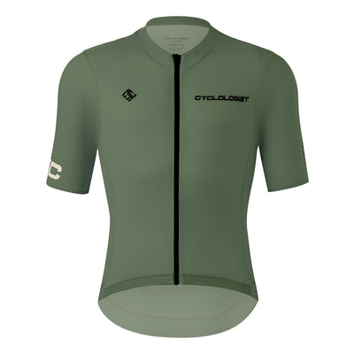 Stride unisex premium racefit cycling jersey green
