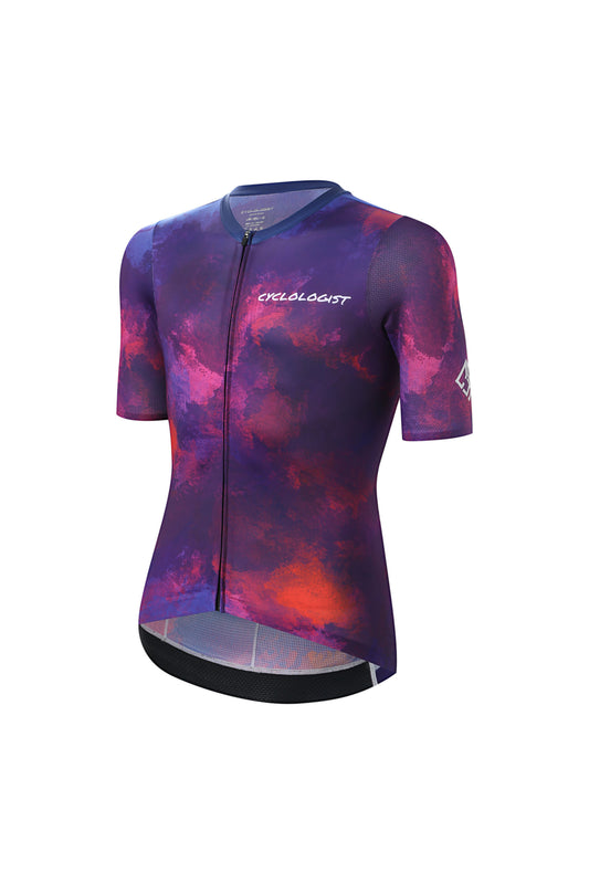 Glow unisex Pro racefit cycling jersey Red+Blue