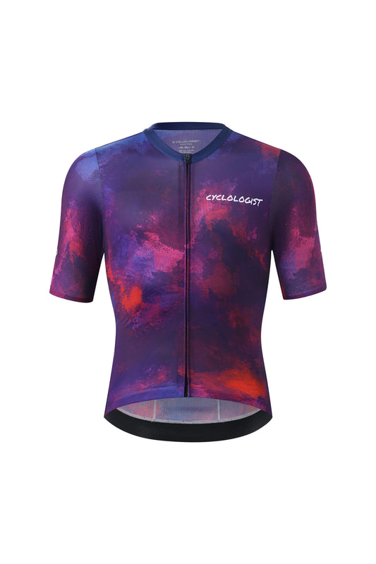 Glow unisex Pro racefit cycling jersey Red+Blue