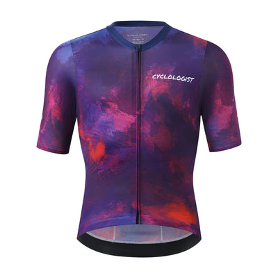Glow unisex Pro racefit cycling jersey Red+Blue