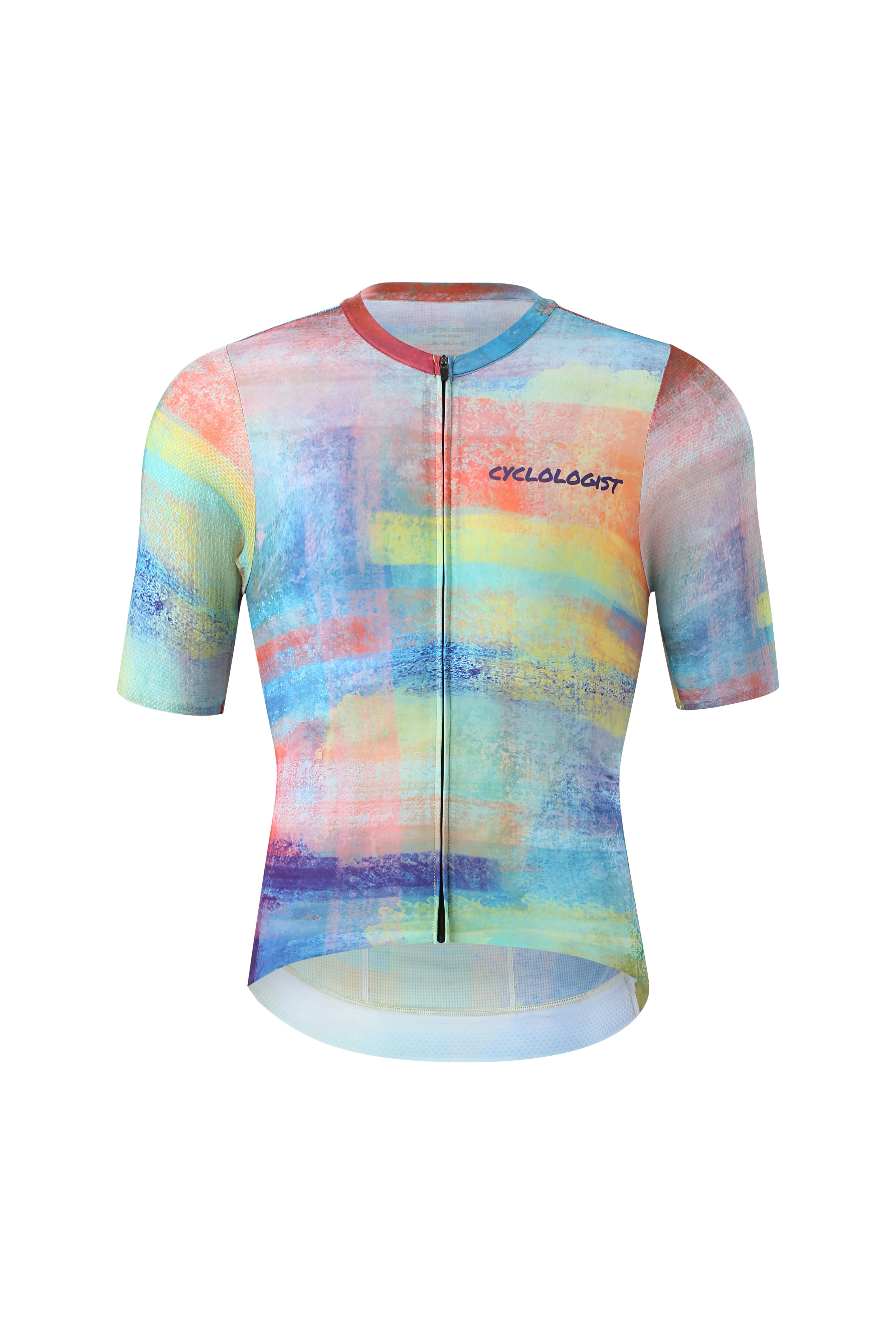 Glow unisex Pro racefit cycling jersey Red+Blue